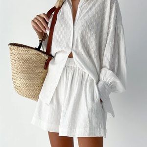Commense Utility Cover Up Two Piece Shorts Set